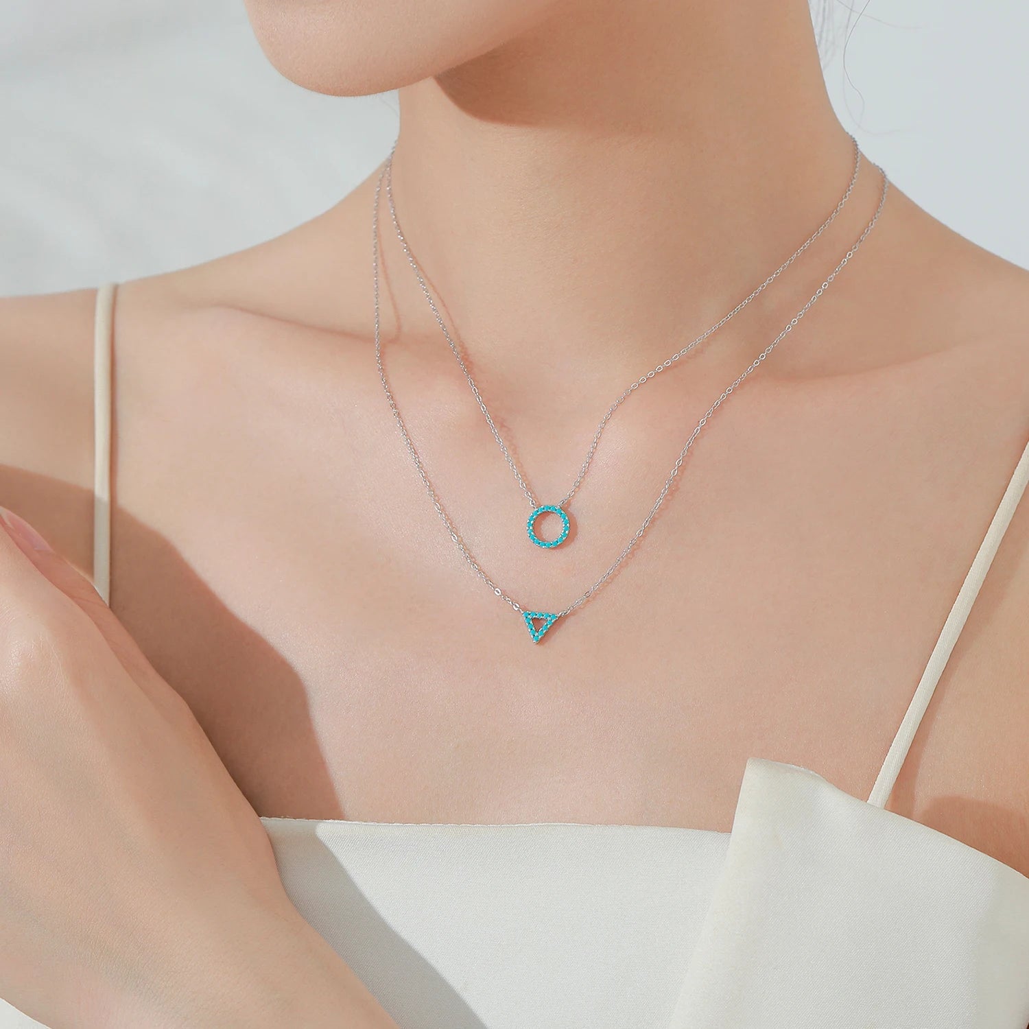 Collier bleu | modèle #GEOMETRY Colliane