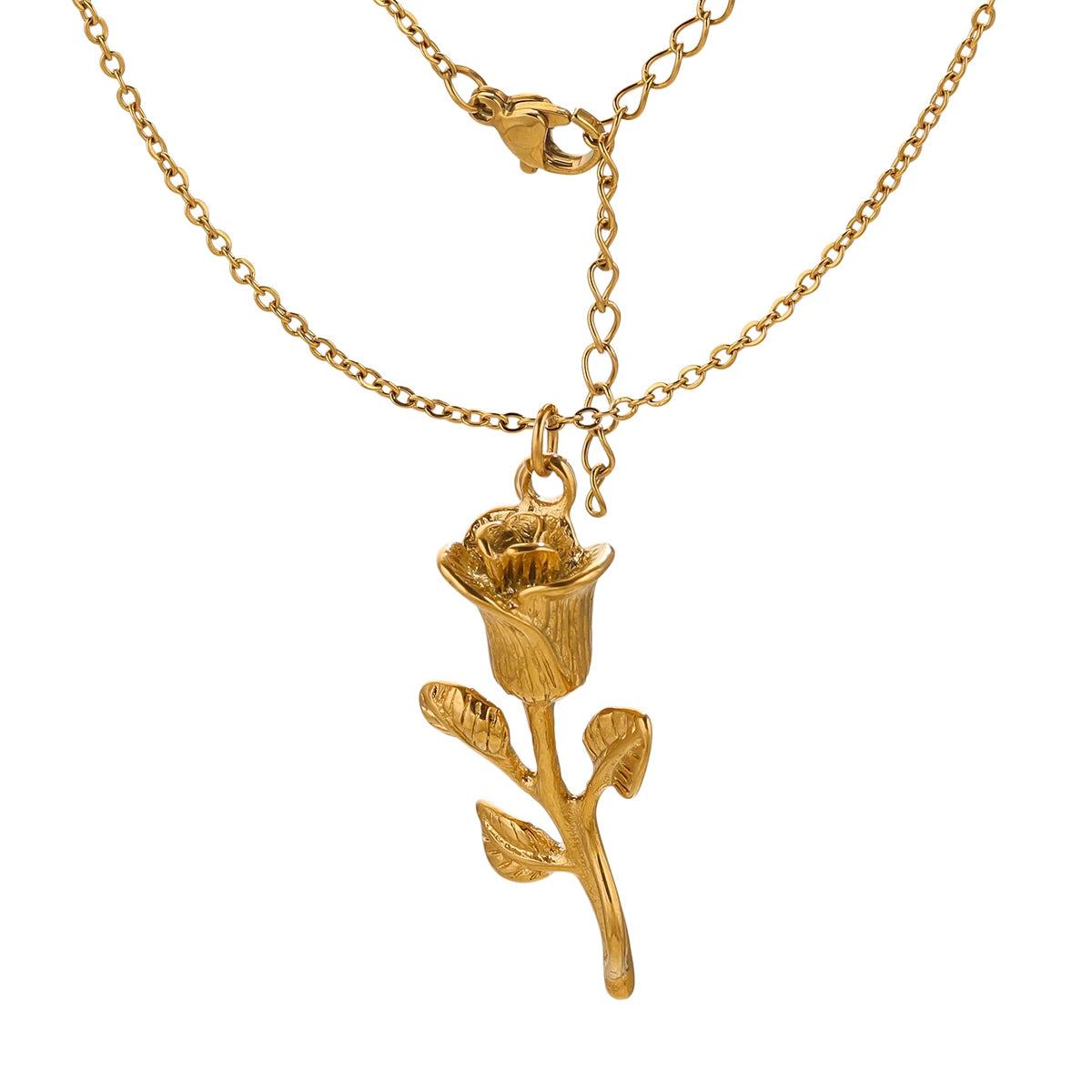 Collier fin avec pendentif en forme de tulipe