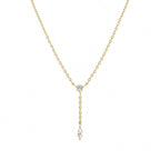 Collier en y doré et très fin 