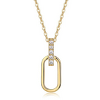 Collier fin avec pendentif en forme d’anneau 