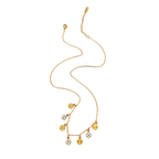 Collier en acier inoxydable de couleur dorée avec des petits motifs