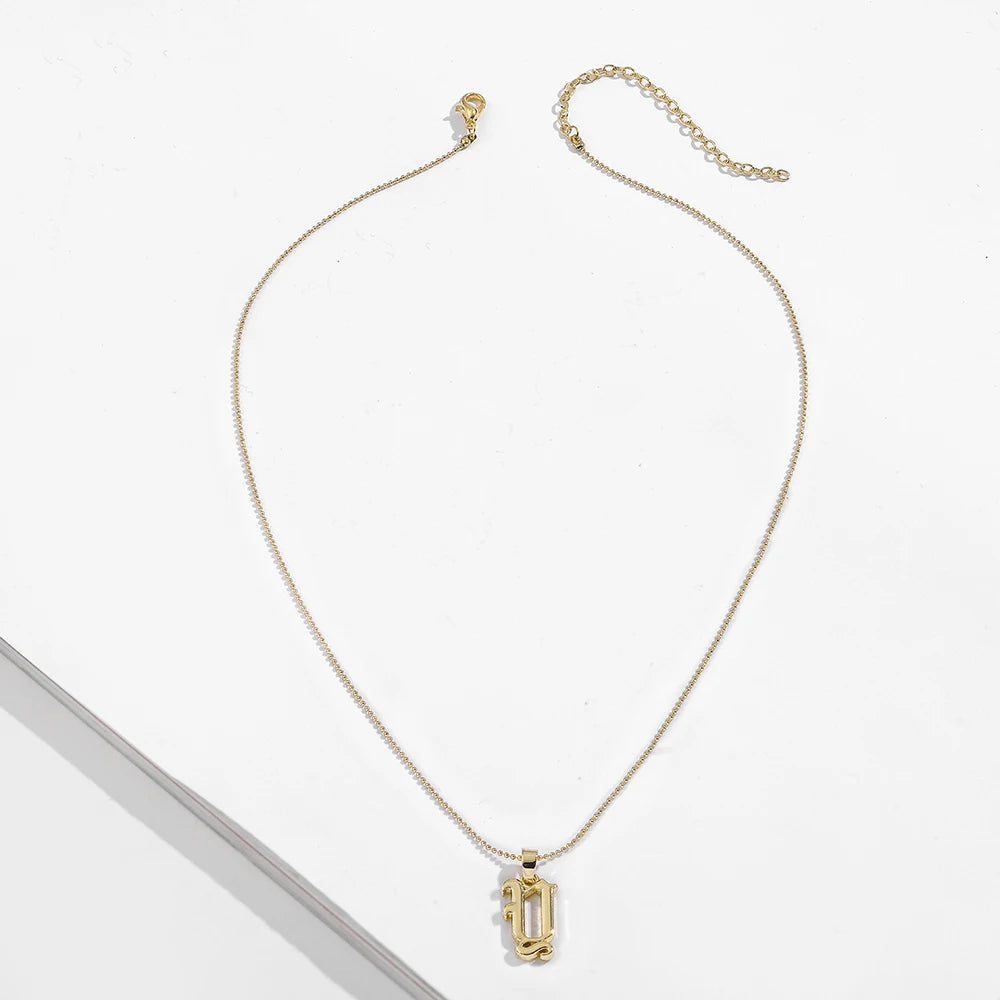 Collier lettre | modèle #GOTHIC