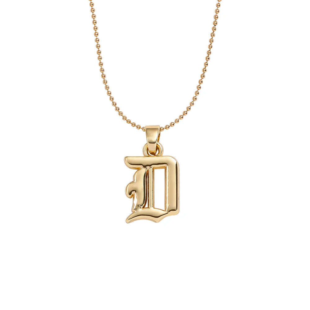 Collier lettre | modèle #GOTHIC