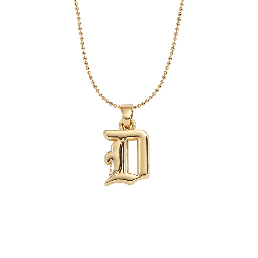 Collier lettre | modèle #GOTHIC Ma boutique