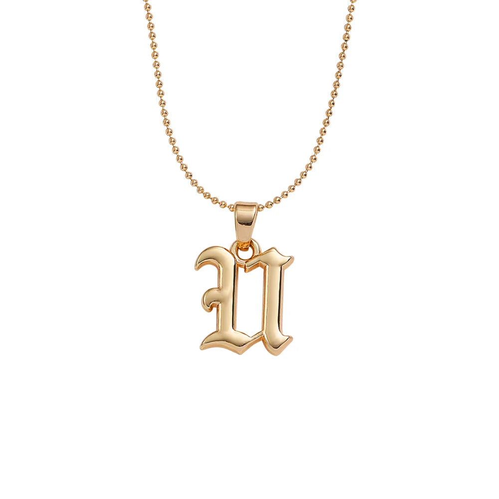 Collier lettre | modèle #GOTHIC