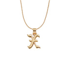 Collier lettre avec pendentif style gothique 