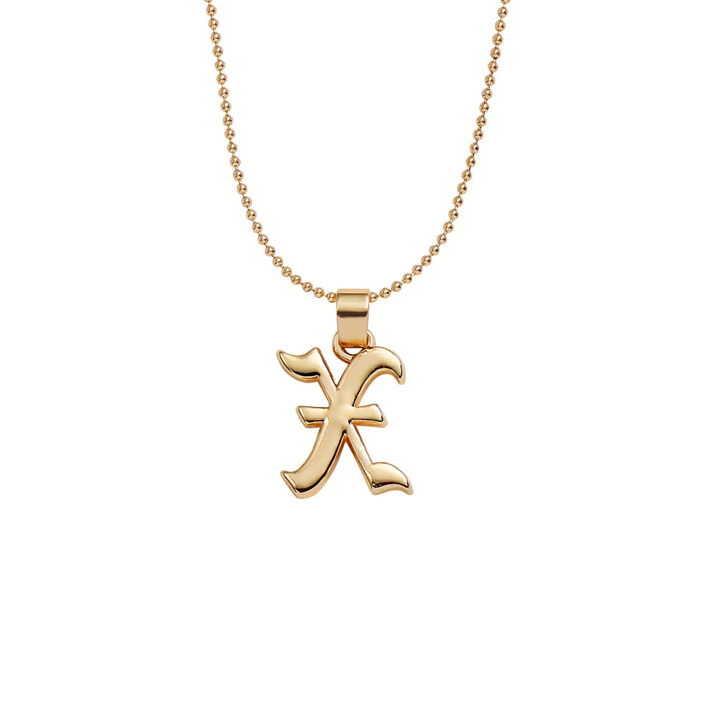 Collier lettre | modèle #GOTHIC
