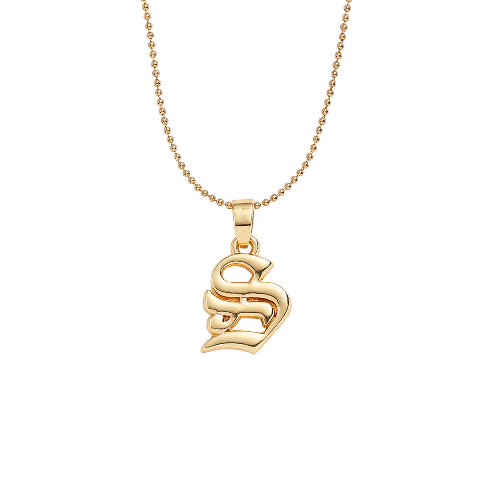 Collier lettre | modèle #GOTHIC Ma boutique