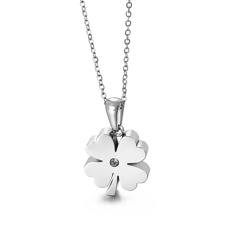 Collier acier inoxydable femme | modèle #TREFLE
