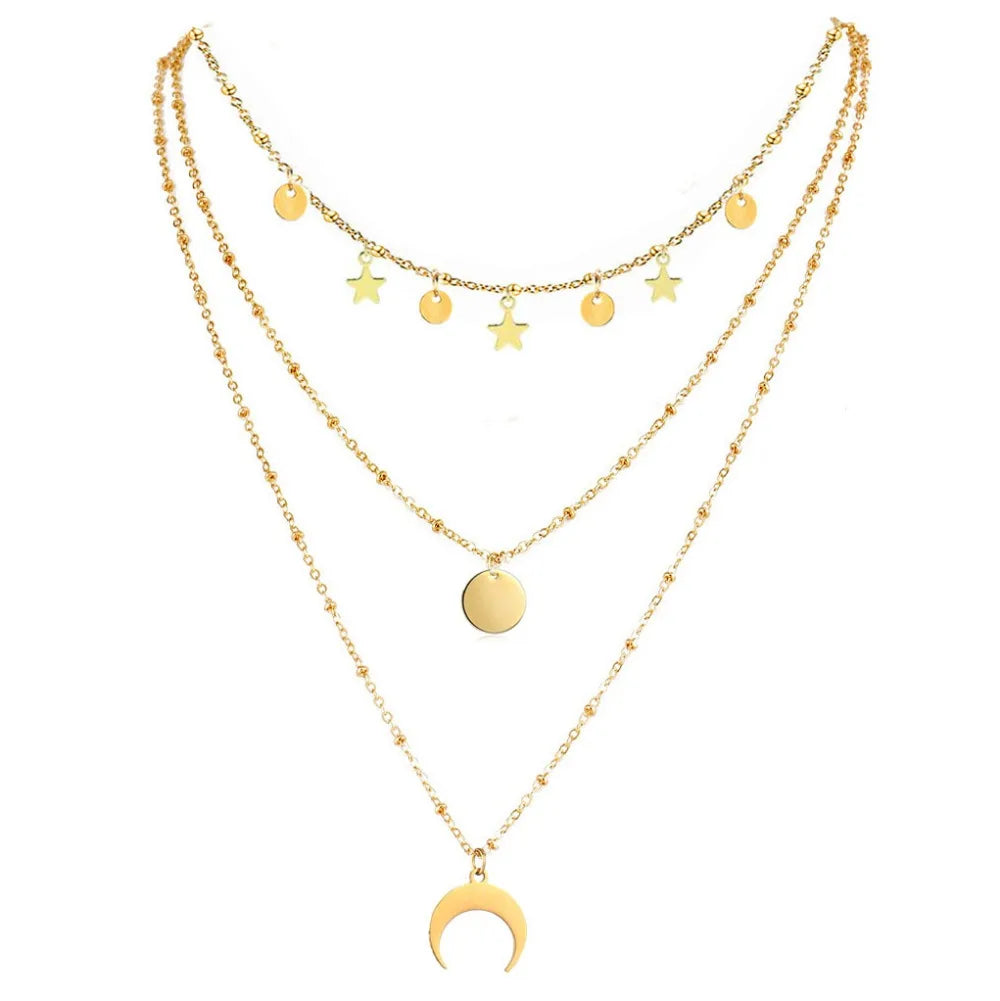 Collier multi rang | modèle #MOON