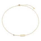 Collier ras de cou avec un pendentif en anneau 