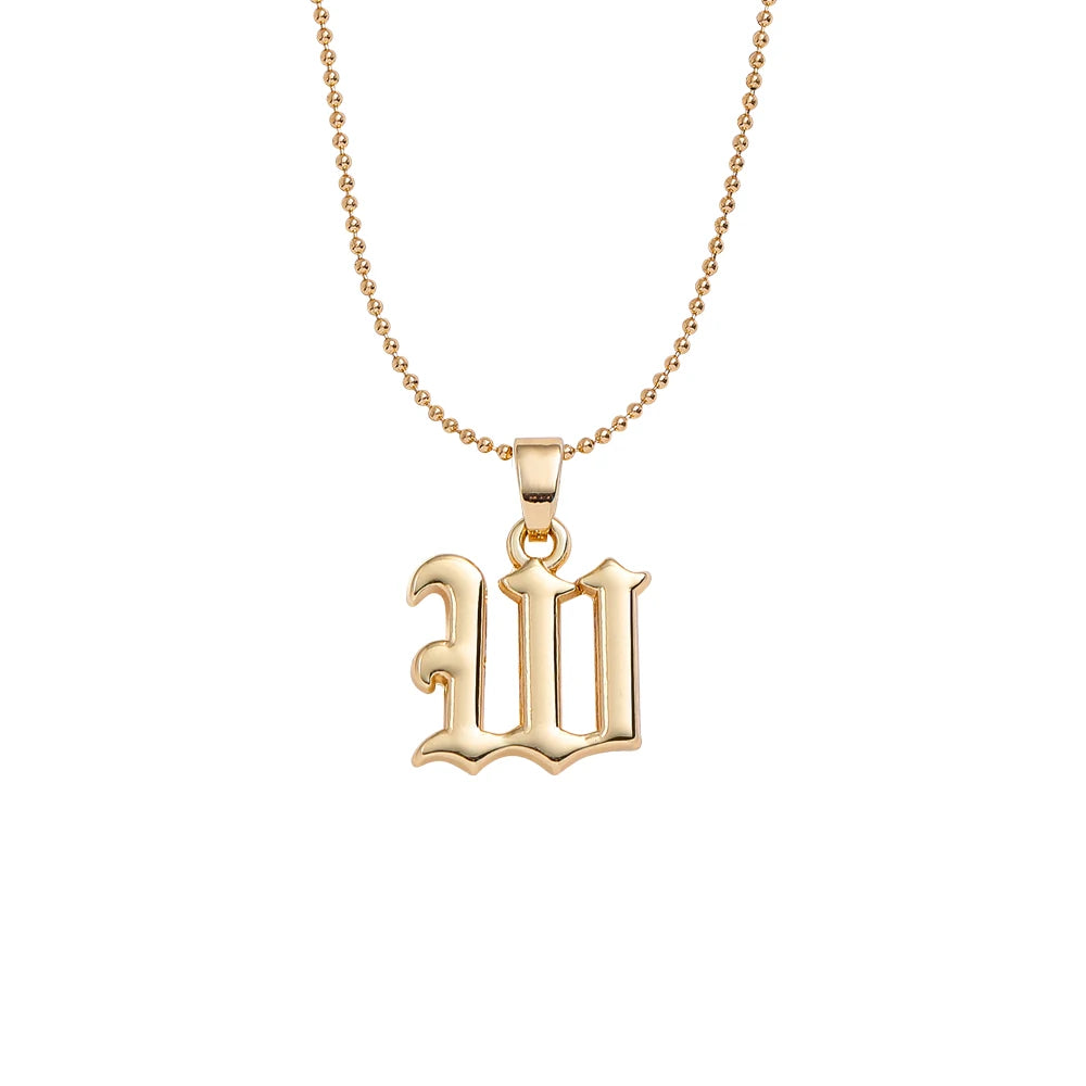 Collier lettre | modèle #GOTHIC