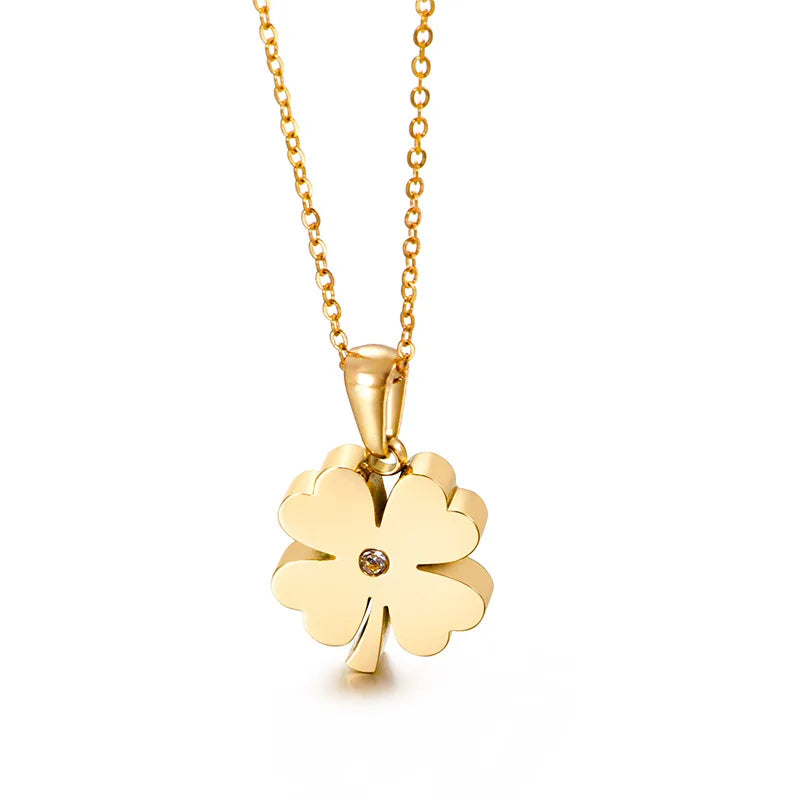 Collier acier inoxydable femme | modèle #TREFLE