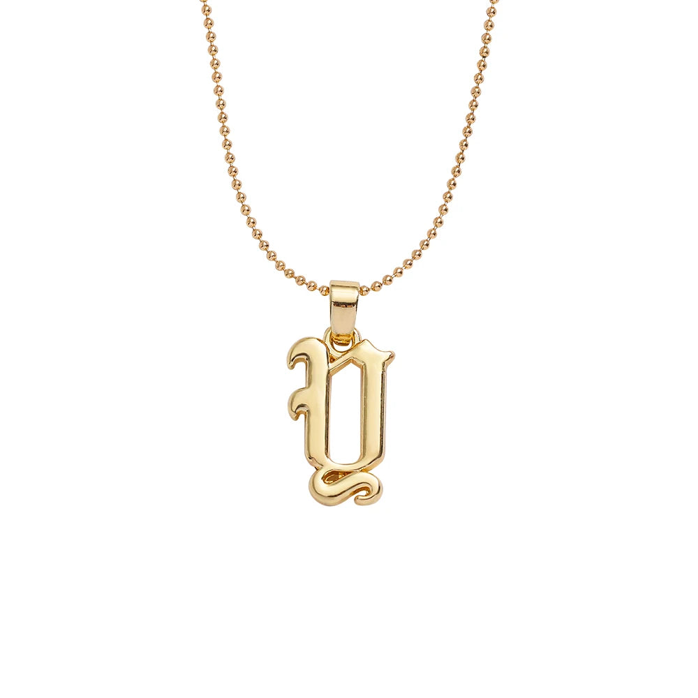 Collier lettre | modèle #GOTHIC