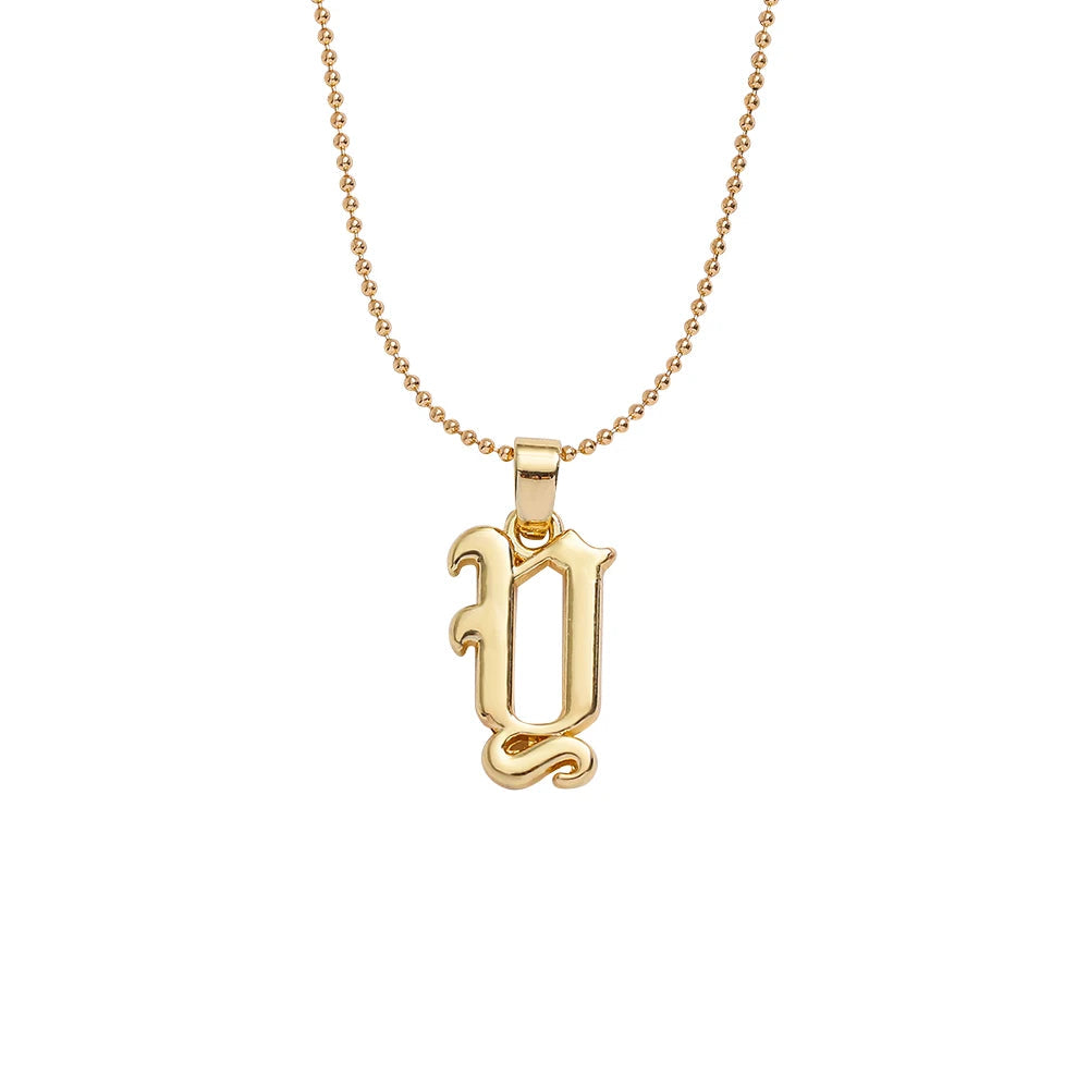 Collier lettre | modèle #GOTHIC Ma boutique