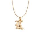 Collier lettre | modèle #GOTHIC Ma boutique