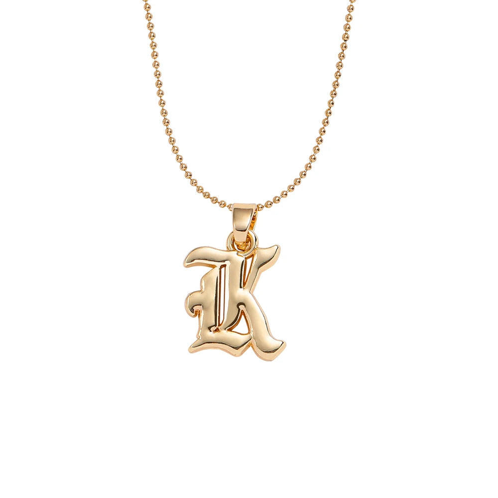 Collier lettre | modèle #GOTHIC