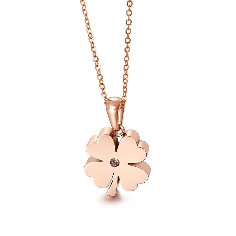 Collier acier inoxydable femme | modèle #TREFLE