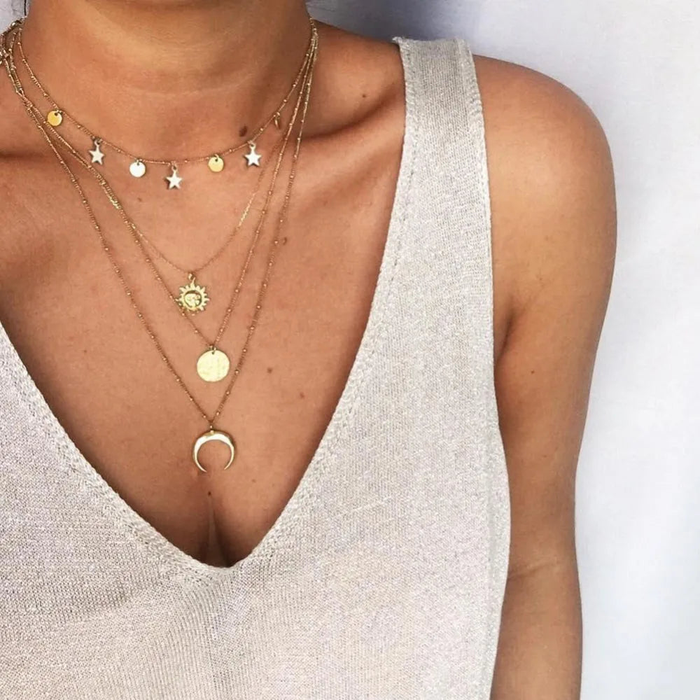 Collier multi rang | modèle #MOON