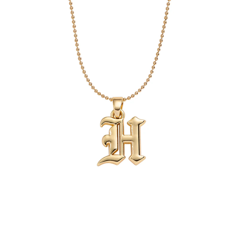 Collier lettre | modèle #GOTHIC