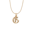 Collier lettre | modèle #GOTHIC Ma boutique