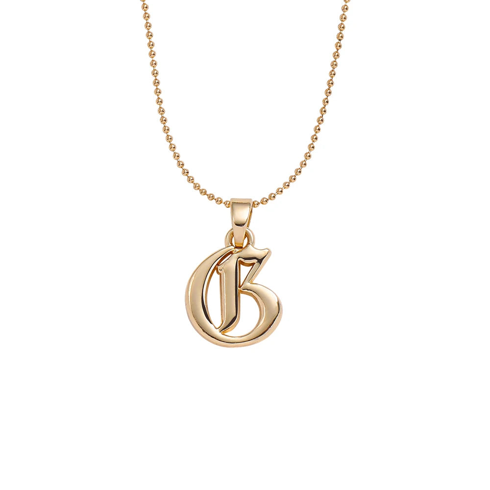 Collier lettre | modèle #GOTHIC