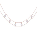 Collier ras de cou très fin à deux rangs 