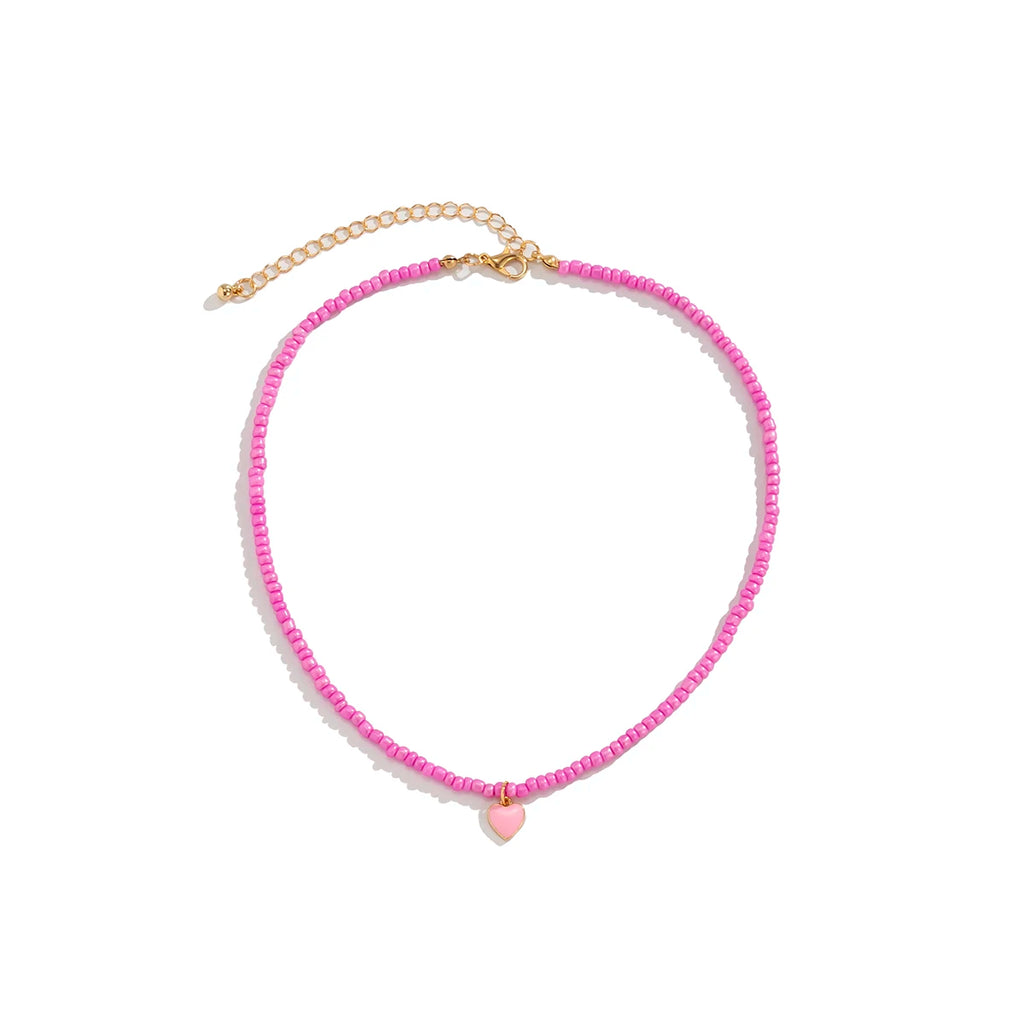 Collier cœur style ras de cou 