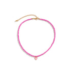 Collier cœur style ras de cou 