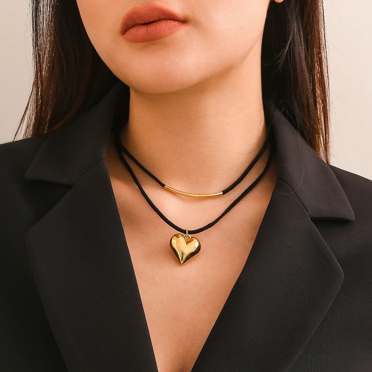 Collier cœur | modèle #BLACK LOVE