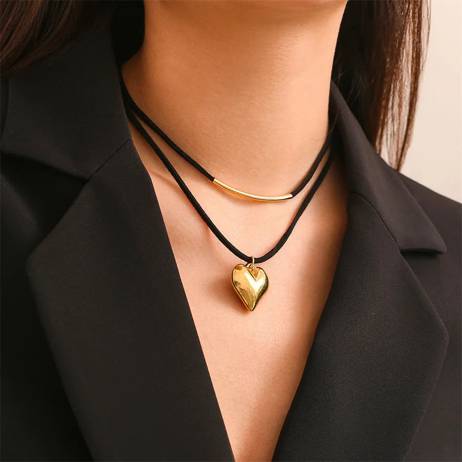 Collier cœur | modèle #BLACK LOVE