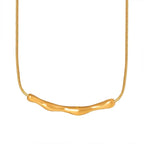 Collier acier inoxydable femme de couleur dorée 