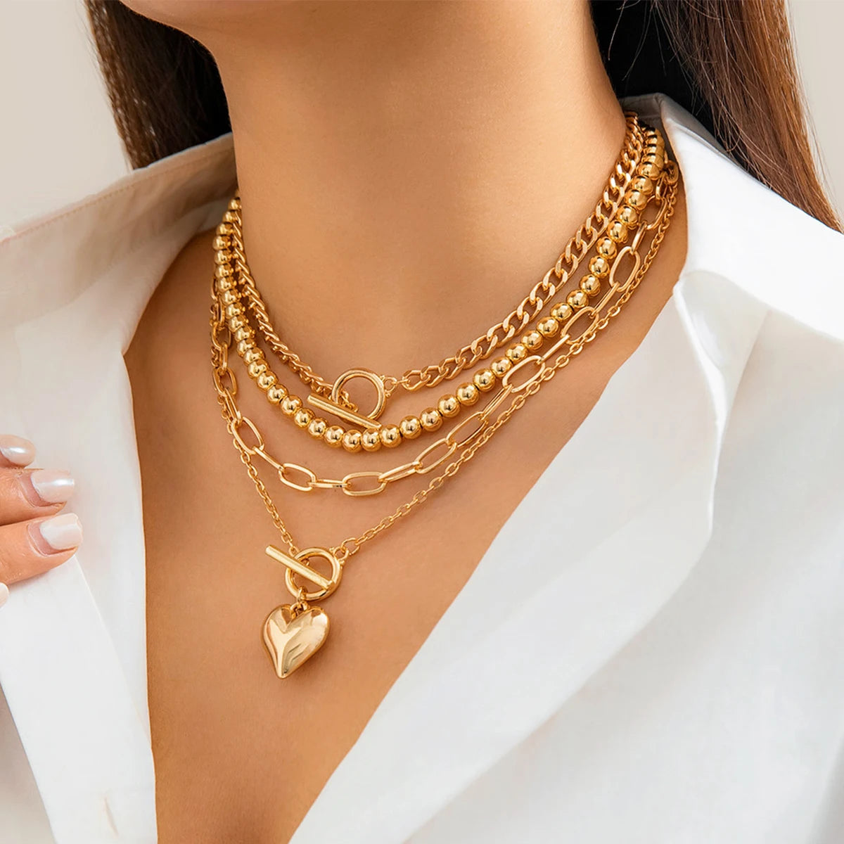 Collier multi rang | modèle #EXMEAN