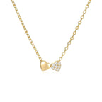 Collier cœur avec deux petits pendentifs en forme de cœur 