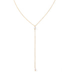 Collier en y très fin de couleur jaune 