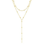 Collier en y a deux rangs 