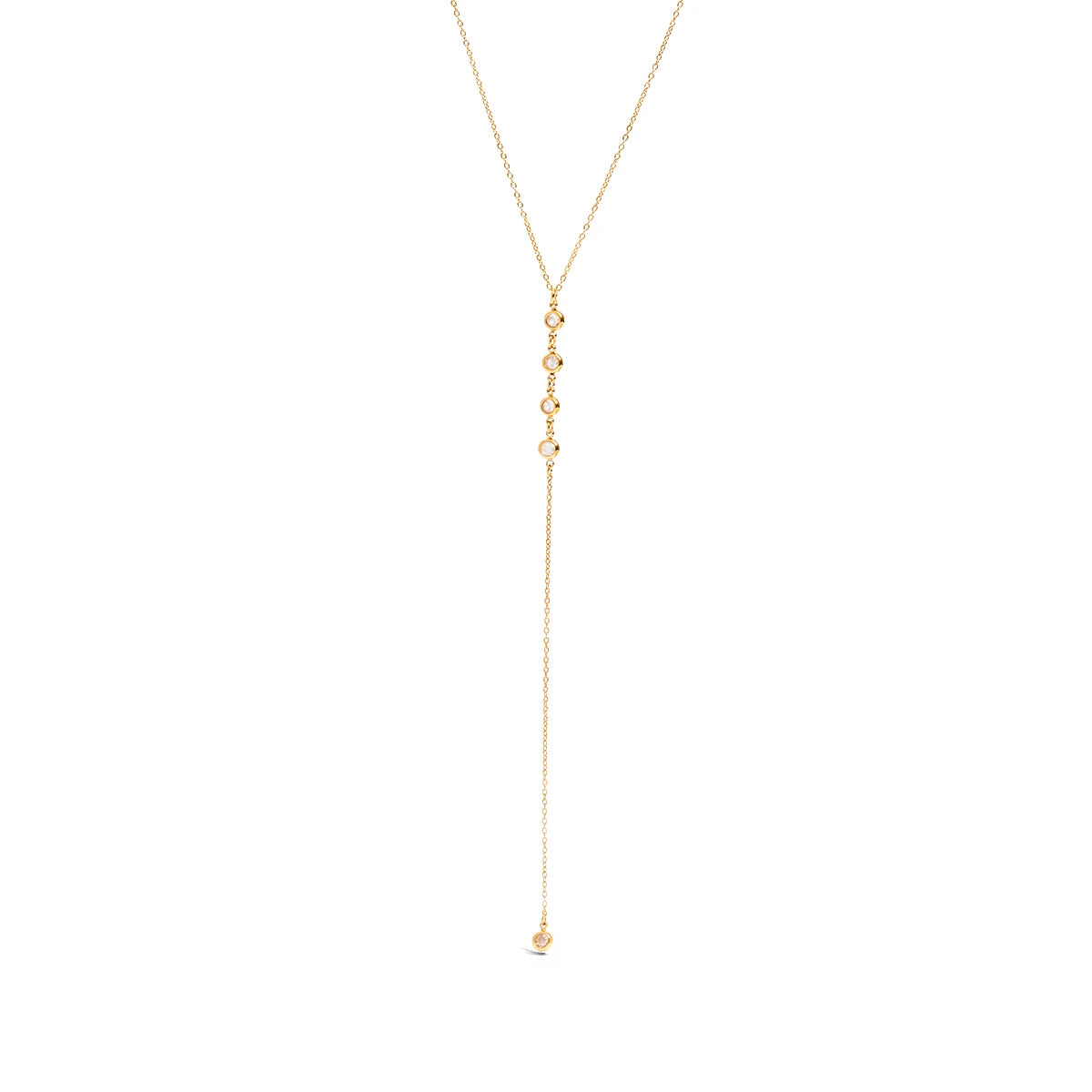 Collier fin femme en forme de y