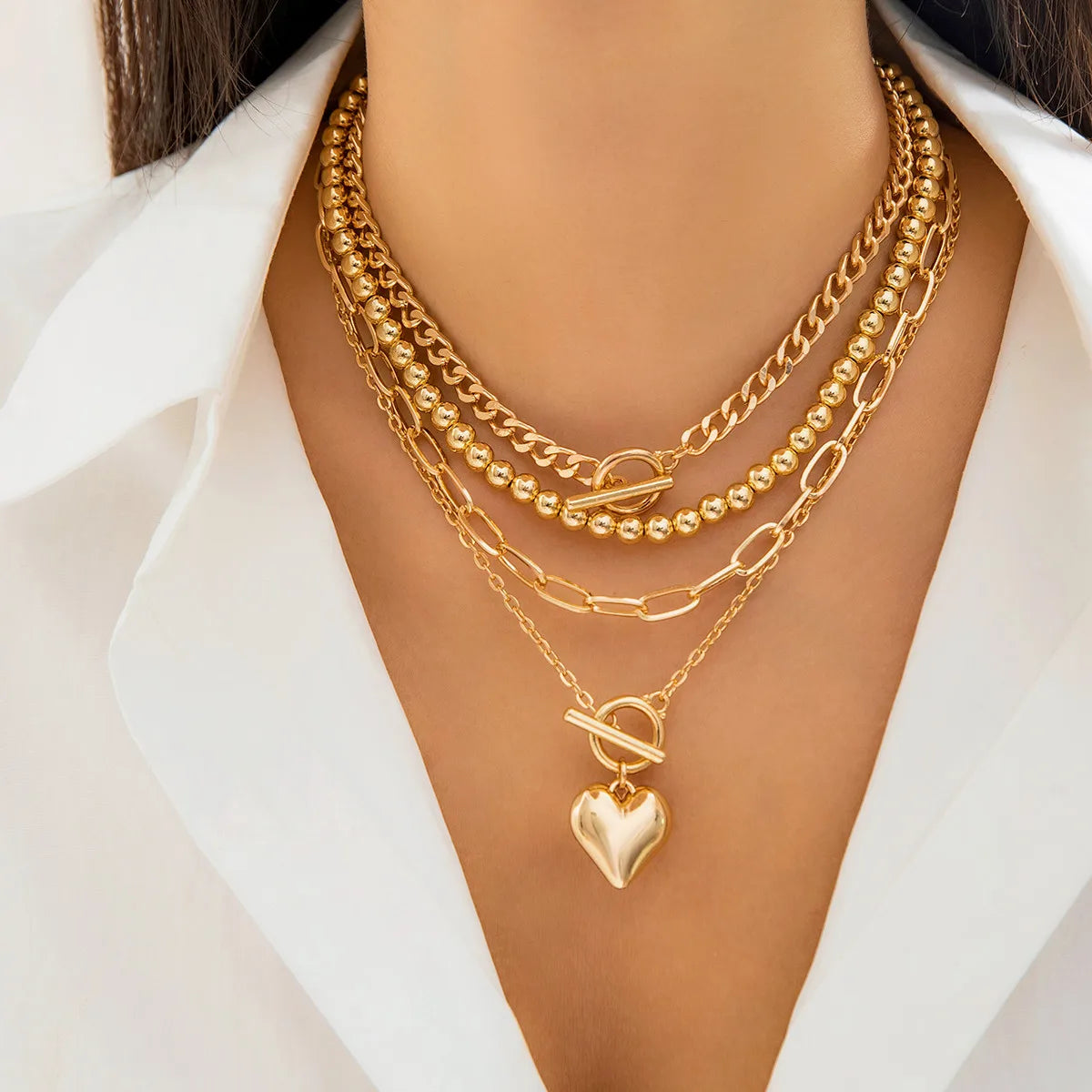 Collier multi rang | modèle #EXMEAN