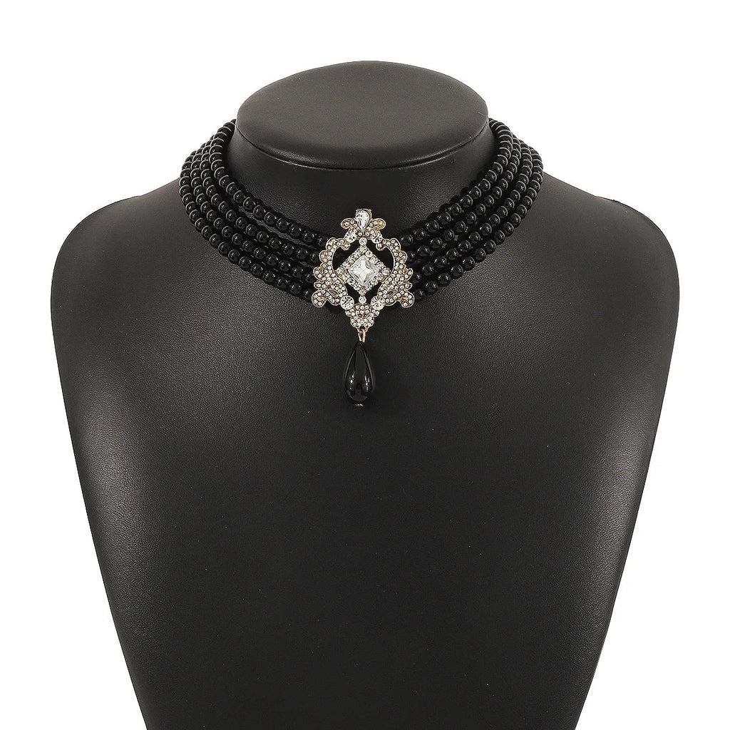 Collier ras de cou | modèle #CHARME NOIR Colliane