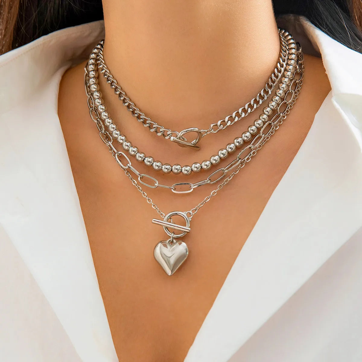 Collier multi rang | modèle #EXMEAN