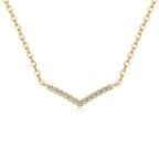 Collier doré avec pendentif en forme de v