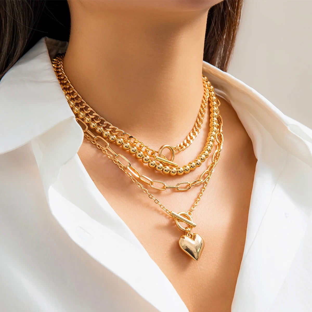 Collier multi rang | modèle #EXMEAN
