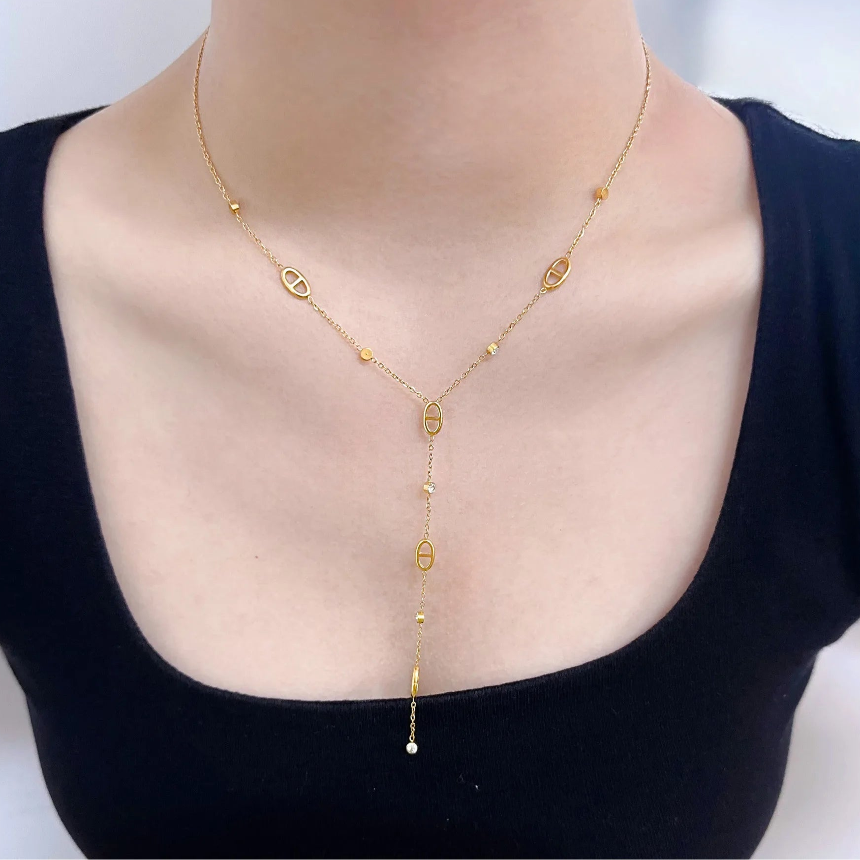 Collier en y | modèle #NEGAMA