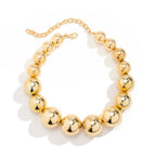 Collier ras de cou doré très épais 