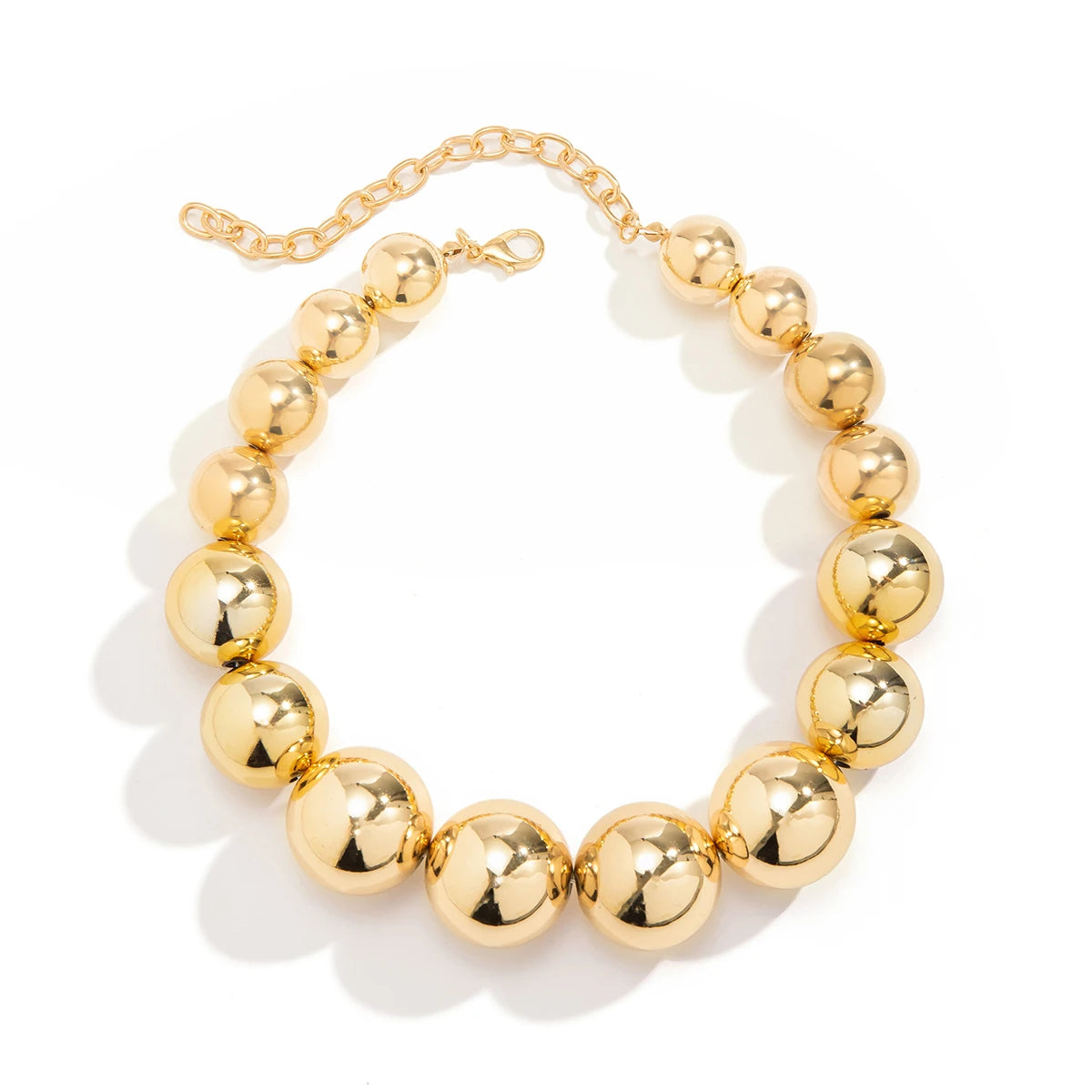 Collier ras de cou doré très épais 