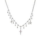 Collier de croix avec des étoiles 
