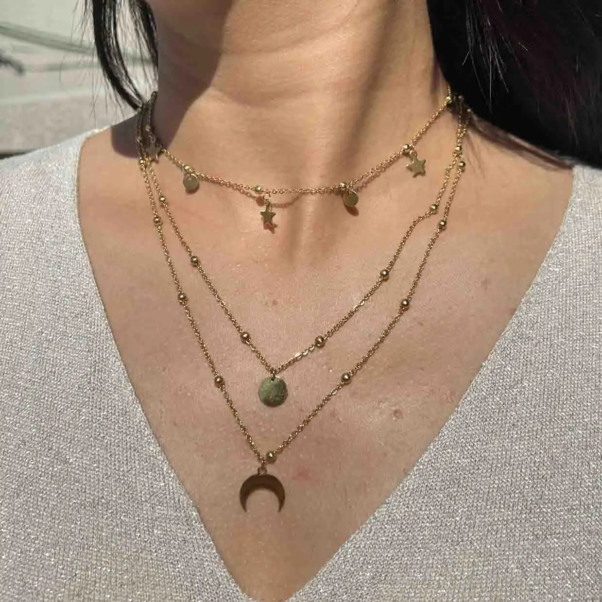 Collier multi rang | modèle #MOON