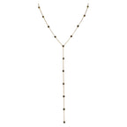 Collier sautoir en y de couleur noire 