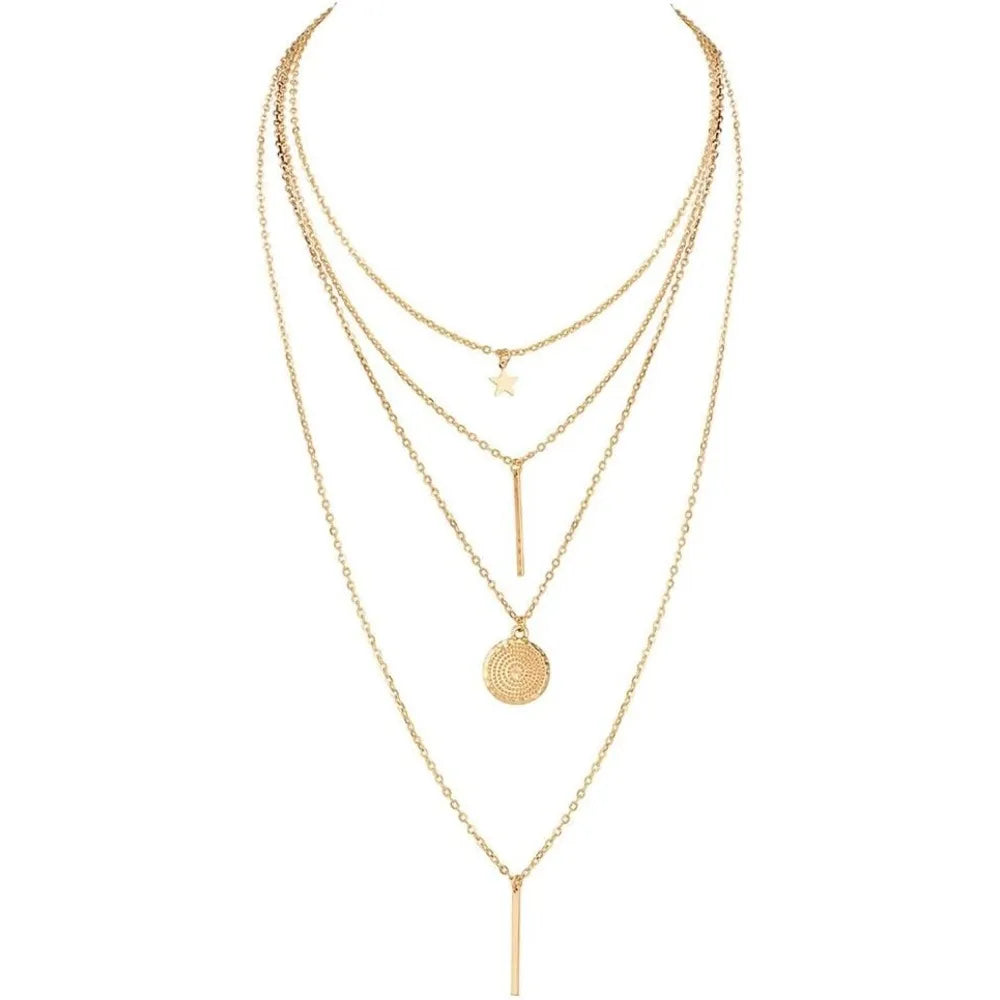 Collier multi rangs à quatre rangs 