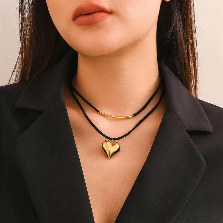 Collier cœur | modèle #BLACK LOVE